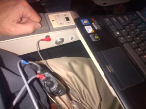 On the plane with my gear!