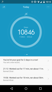 Xiaomi step counter